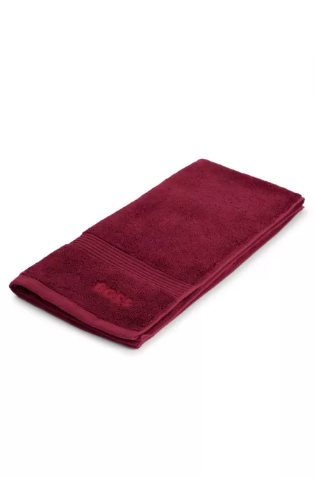 Logo hand towel in Aegean cotton
