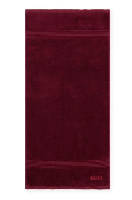 Logo hand towel in Aegean cotton