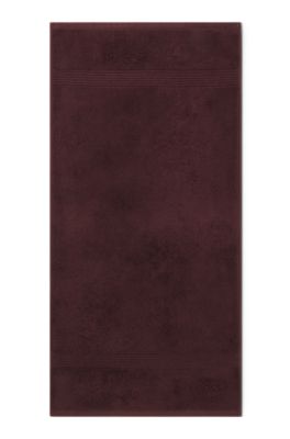 Logo hand towel in Aegean cotton, Dark Red