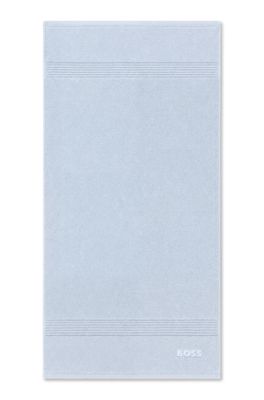 Cotton hand towel with embroidered logo, Light Blue