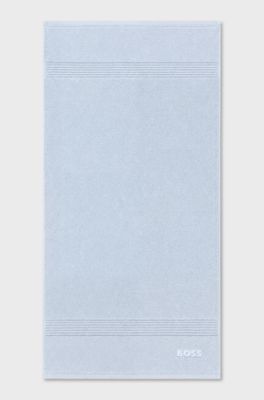 Cotton hand towel with embroidered logo, Light Blue
