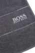 Finest Egyptian cotton hand towel with logo border, Anthracite