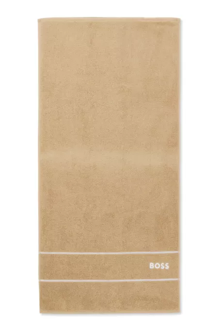 Cotton hand towel with white logo embroidery