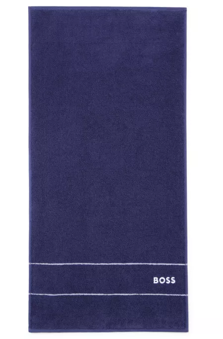 Cotton hand towel with white logo embroidery