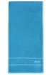 Finest Egyptian cotton hand towel with logo border, Blue
