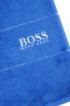 Finest Egyptian cotton hand towel with logo border, Blue