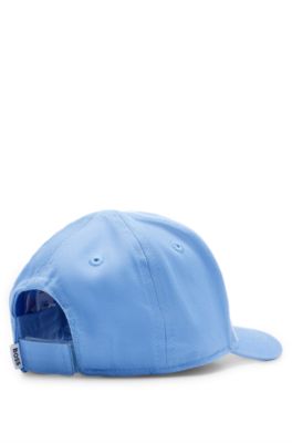 Kids' cotton-twill cap with contrast logo and piping, Light Blue