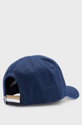 Kids' cap in cotton twill with raised logo, Dark Blue