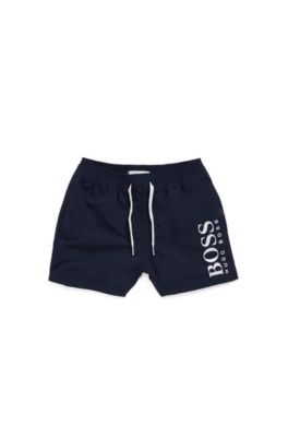 BOSS - Kids' swim shorts in quick 