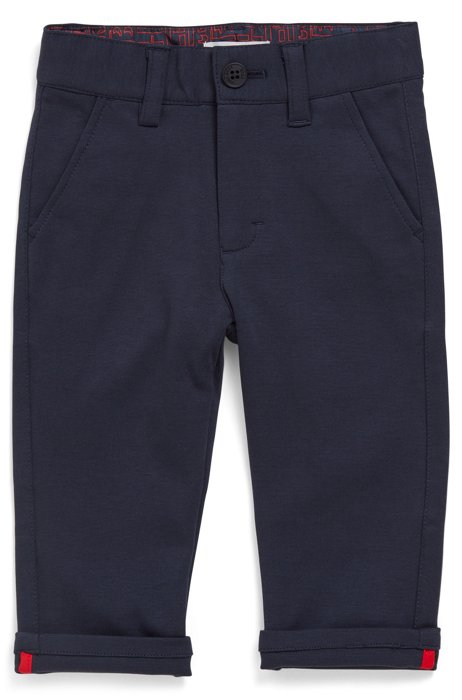 Kids' suit trousers in a cotton blend, Dark Blue