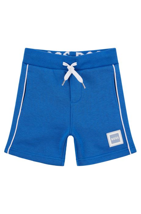 HUGO BOSS Garçon Vêtements Pantalons & Jeans Pantalons courts Shorts avec logo imprimé Short en coton mélangé pour enfant 