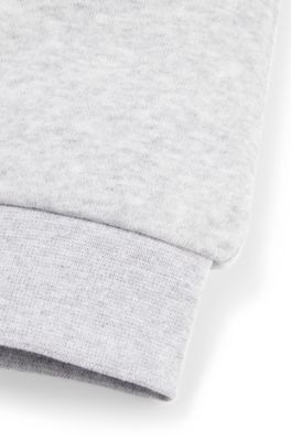 Kids' cotton-blend tracksuit bottoms with logo print, Light Grey