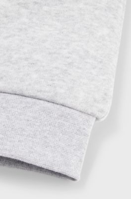 Kids' cotton-blend tracksuit bottoms with logo print, Light Grey