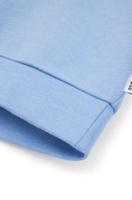 Kids' cotton-blend sweatshirt with logo print, Light Blue