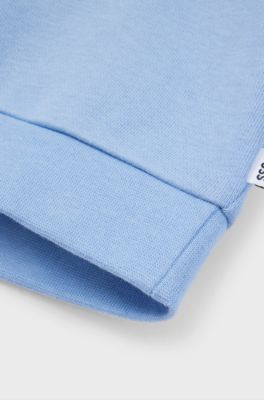 Kids' cotton-blend sweatshirt with logo print, Light Blue