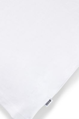 Kids' T-shirt in cotton jersey with logo print, White