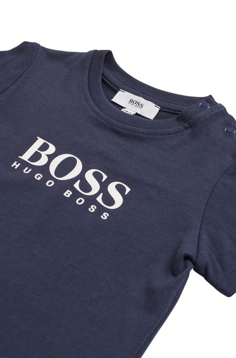 T-shirt per bambini in puro cotone con logo e righe tipiche del marchio HUGO BOSS Bambino Abbigliamento Top e t-shirt T-shirt T-shirt a maniche corte 