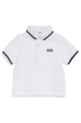 BOSS - Kids' polo shirt in cotton piqué 