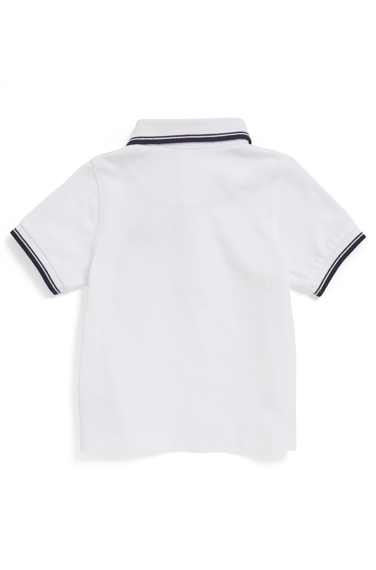 Kids-Poloshirt aus Baumwoll-Piqué mit Logo-Details, Weiß
