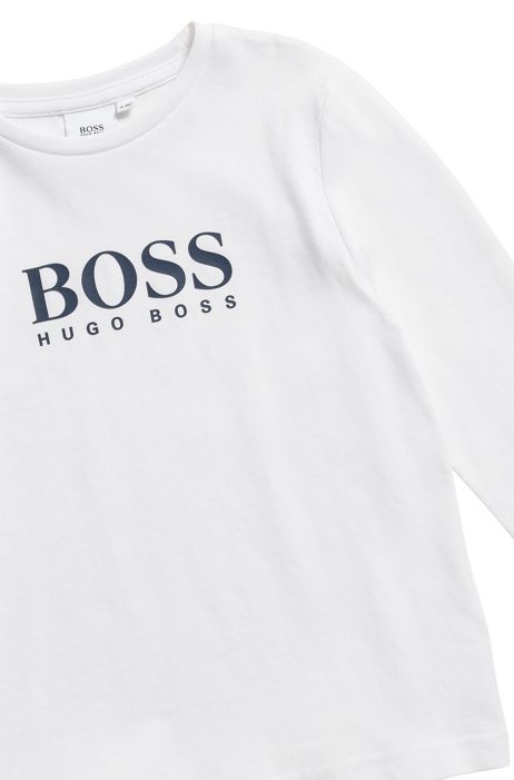 a few Furnace Stern BOSS - Kids' long-sleeved T-shirt in pure cotton with logo