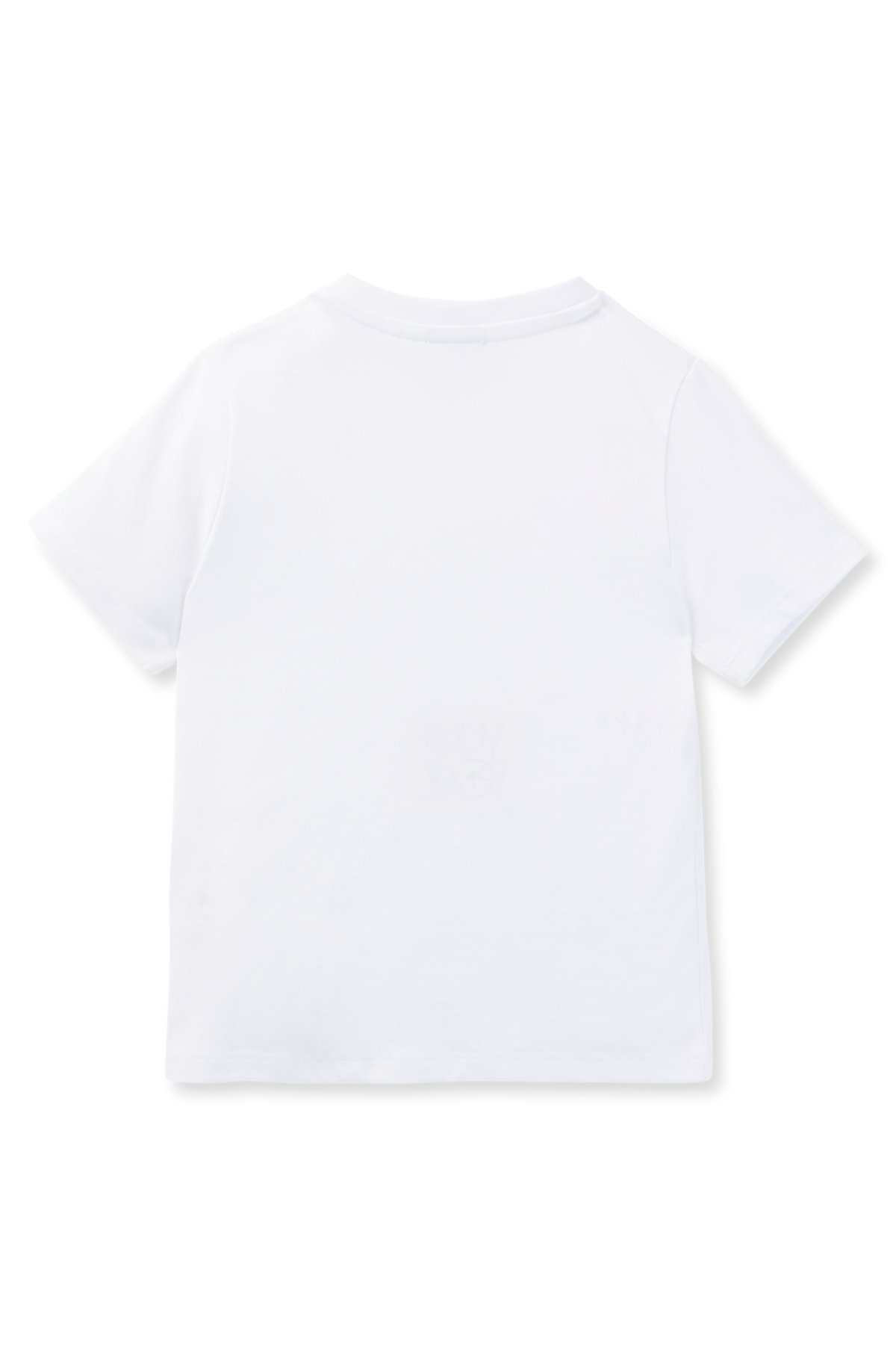 Kids' T-shirt in cotton with logo print, White