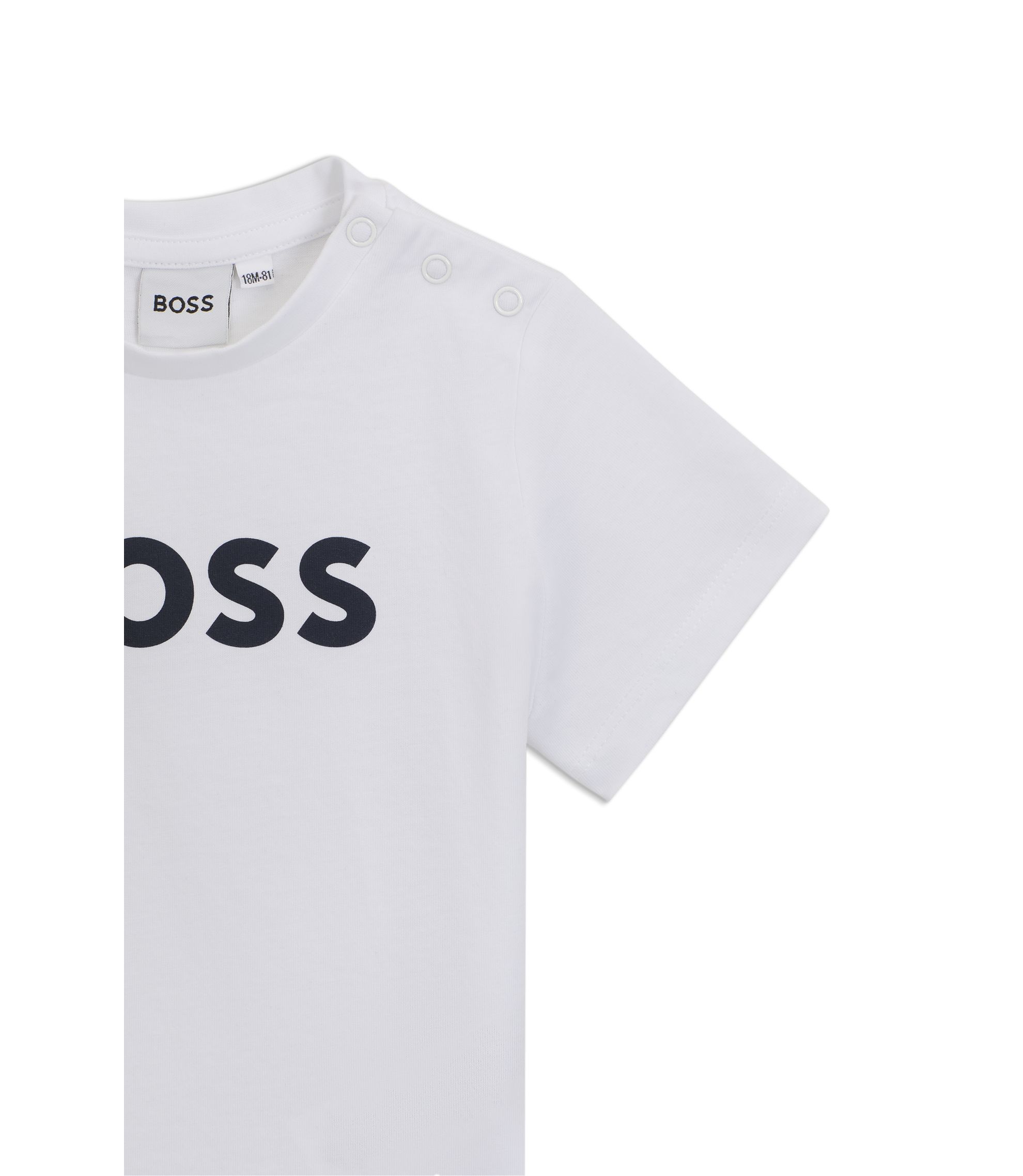 BOSS - キッズ Tシャツ コットン ロゴプリント - ホワイト