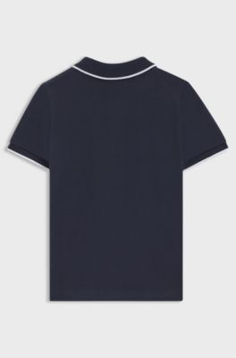 Kids' cotton polo shirt, Dark Blue