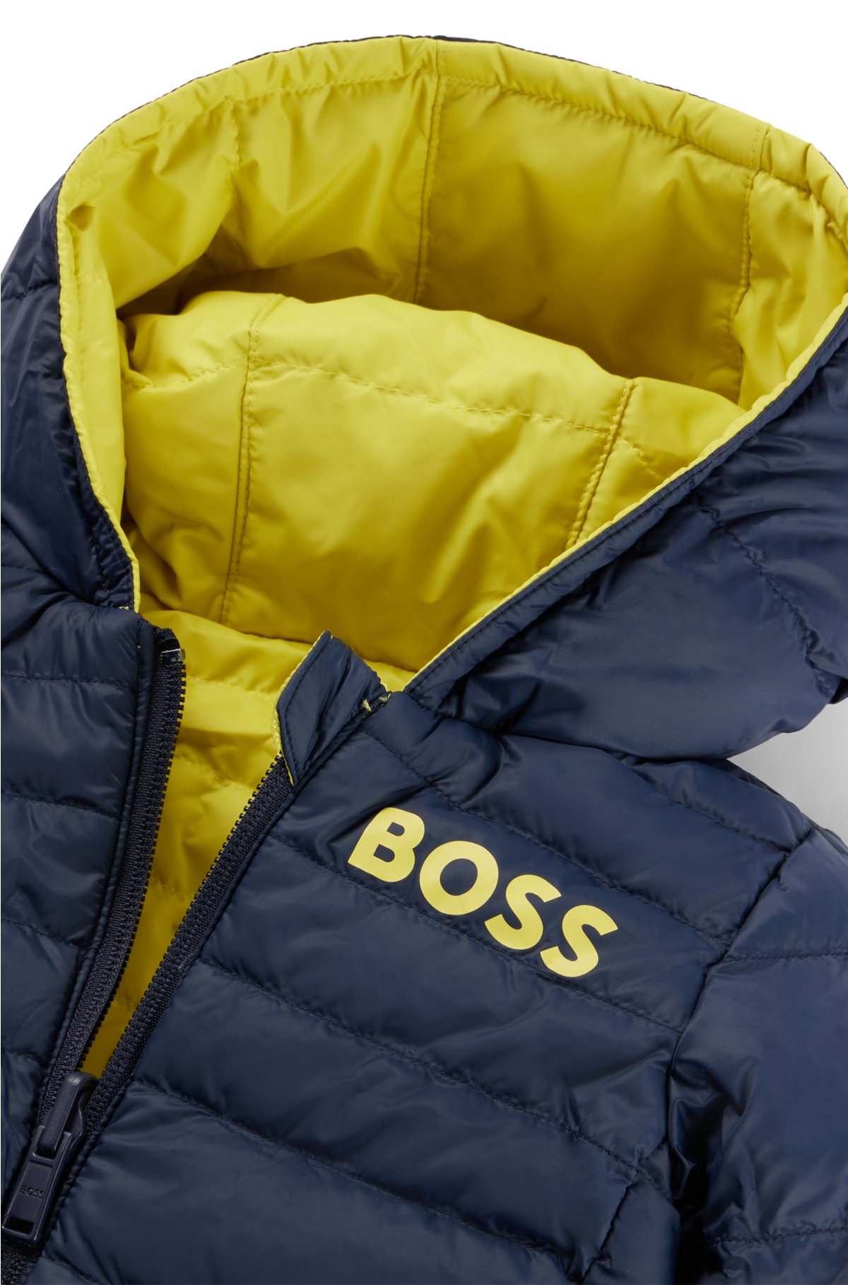 BOSS - Waterafstotende, omkeerbare jas met capuchon en voor