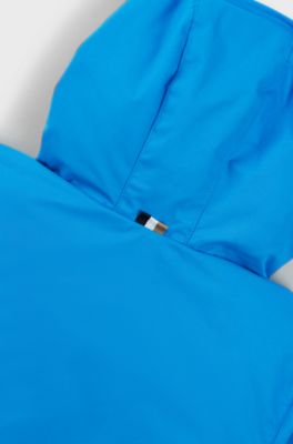 Kids' colour-block windbreaker with appearing monogram print, Blue