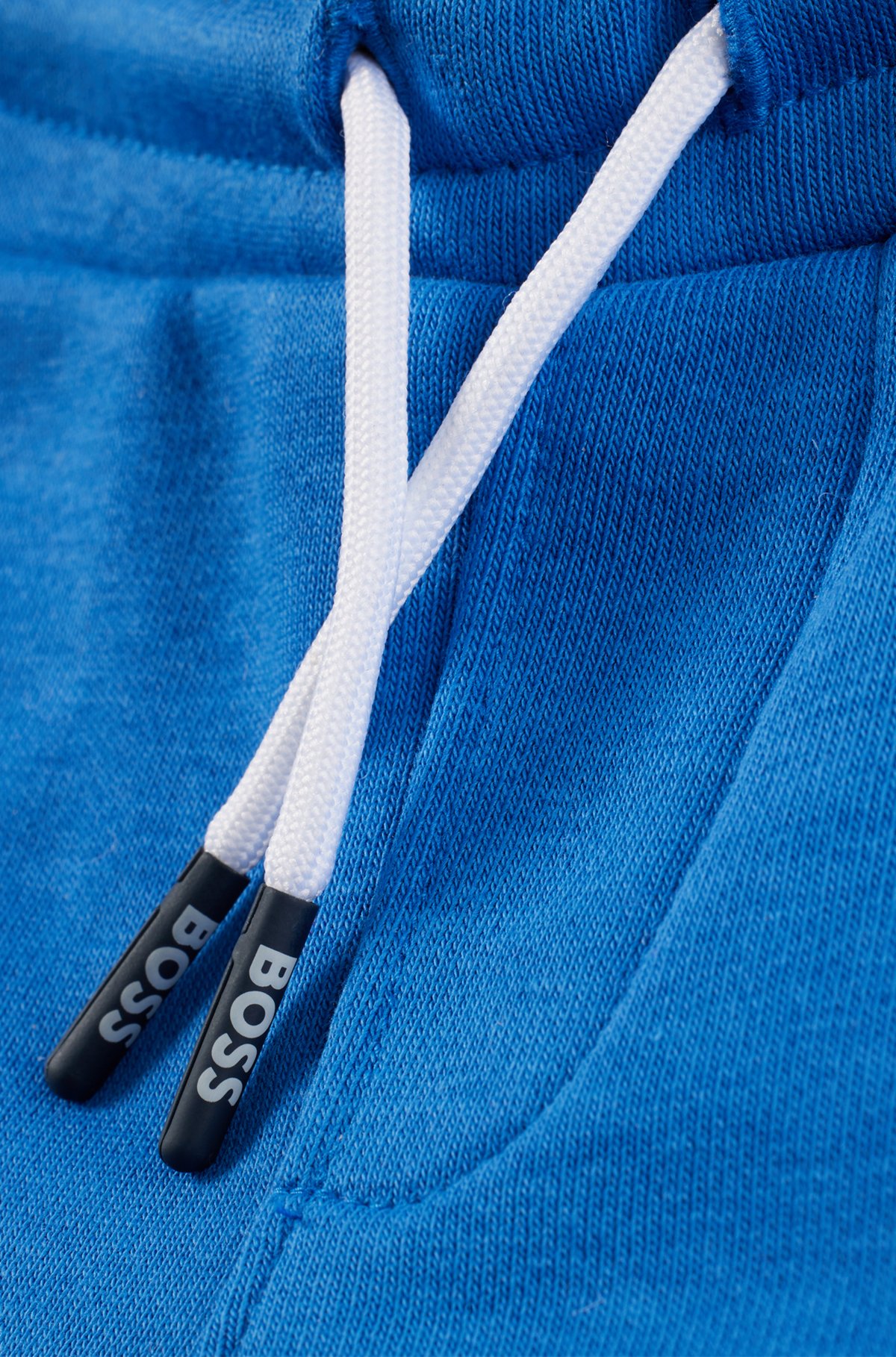 Kids' cotton-blend tracksuit with contrast logos, Blue