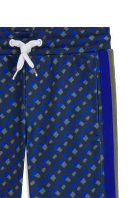 Kids' tracksuit with printed monograms, Dark Blue