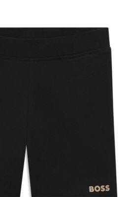 Kids' shorts and T-shirt set with logo details, Light Grey