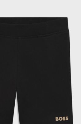 Kids' shorts and T-shirt set with logo details, Light Grey