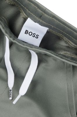 Kids' set of cotton-blend branded shorts and T-shirt, Patterned