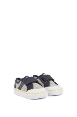BOSS - Kids' trainers in cotton canvas 