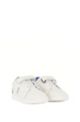 Sneakers in pelle per bambini con logo stampato, Bianco