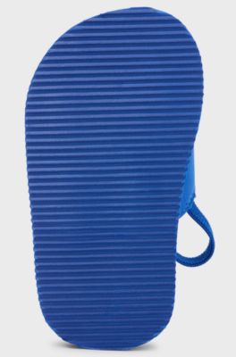 Kids' sandals with touch-closure logo strap, Blue