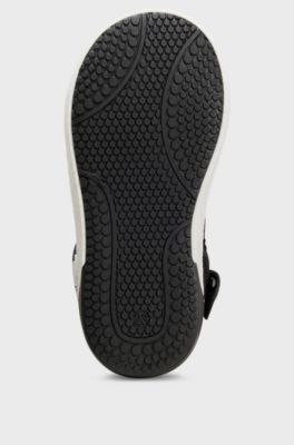 Kids' mid-top trainers with 'B' detail, Black