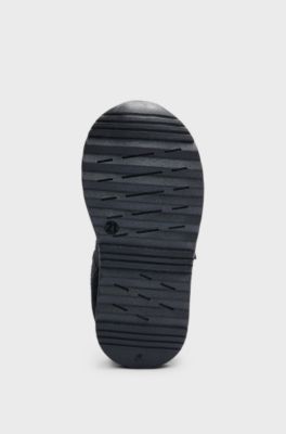 Kids' trainers with touch closures and logo details, Black