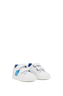 BOSS - Kids' leather trainers with 