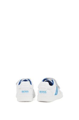 hugo boss white leather trainers