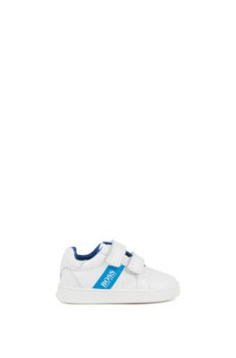 BOSS - Kids' leather trainers with 