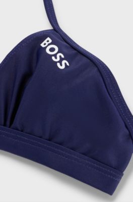 Kids' bikini set with logo details, Dark Blue