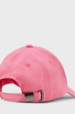 Kids' cap in cotton twill with transparent logo, Pink