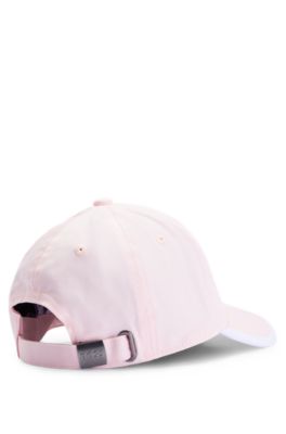 아동용 대조적인 로고 코튼 트윌 캡, 다크 핑크