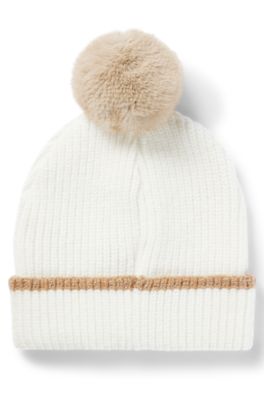 Berretto per bambini con logo effetto metallizzato, Bianco