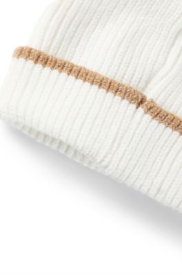 Berretto per bambini con logo effetto metallizzato, Bianco