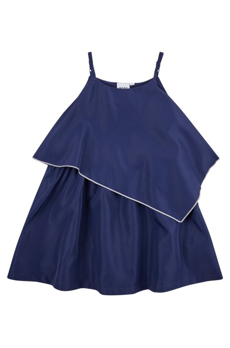 Kids' layered dress with adjustable straps, Dark Blue