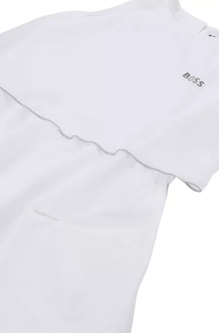 Ärmelloses Kids-Kleid mit Logo-Print