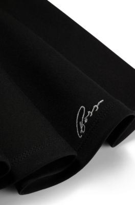 Kids' skater skirt with signature-stripe waistband, Black